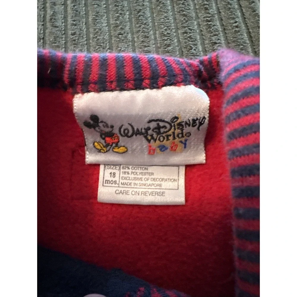 Vintage Mickey Disney World Outfit Romper One Piece Disney Store Baby 18M Navy